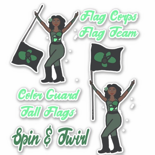 Aufkleber für den Farbschutz der Flagge (grüne Blu (Vorderseite)