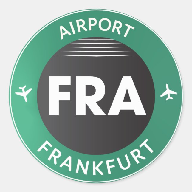 Aufkleber für den Frankfurter Flughafen (Vorderseite)