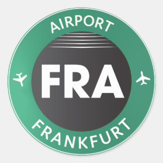 Aufkleber für den Frankfurter Flughafen