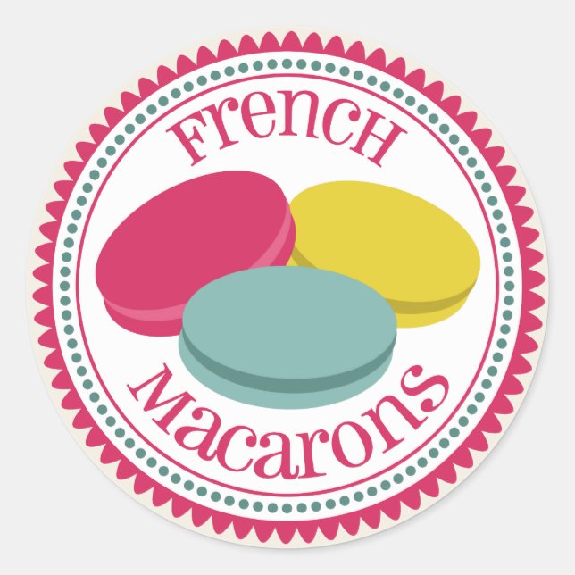 Aufkleber für den französischen Macarons-Umschlag  (Vorderseite)