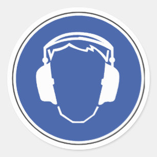 Aufkleber für den Gehörschutz