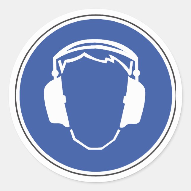 Aufkleber für den Gehörschutz (Vorderseite)