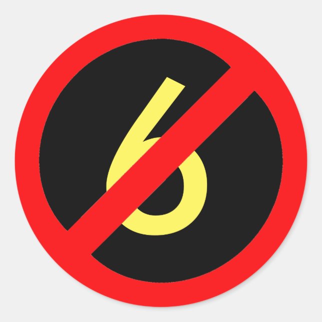 Aufkleber für den gelben Sechs-Rotkreislauf für al (Vorderseite)