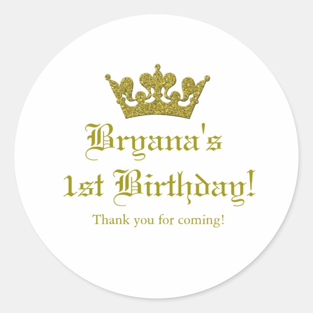 Aufkleber für den Glitzer "Crown Royal Princess" (Vorderseite)