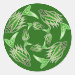 Aufkleber für den grünen Fisch