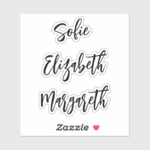 Aufkleber für den handgeschriebenen Skriptnamen