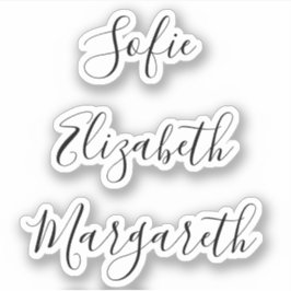 Aufkleber für den handgeschriebenen Skriptnamen