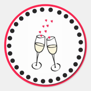 Aufkleber für den Hochzeitstich