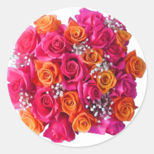 Aufkleber für den Hochzeitstich von Rose-Umschlag 