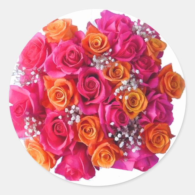 Aufkleber für den Hochzeitstich von Rose-Umschlag  (Vorderseite)