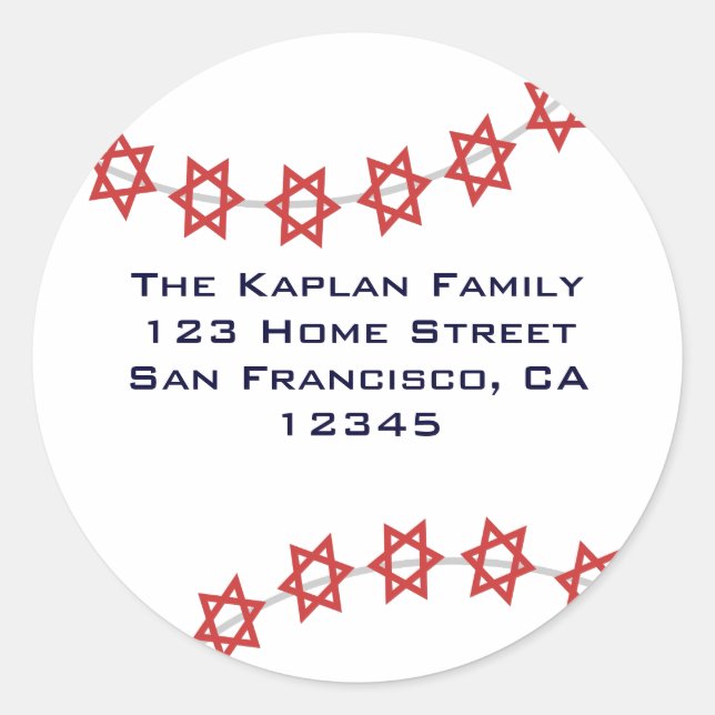 Aufkleber für den jüdischen Star Baseball (Vorderseite)