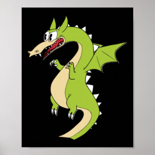 Aufkleber für den Kopfdrachen (grimmiges Streichho Poster