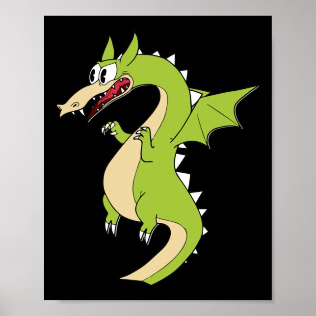 Aufkleber für den Kopfdrachen (grimmiges Streichho Poster (Vorne)