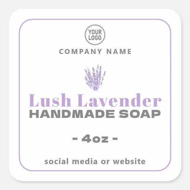 Aufkleber für den Lavendel (Vorderseite)