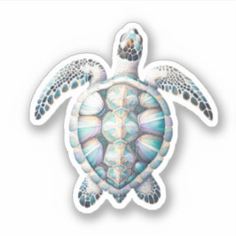 Aufkleber für den Meeresarm Wasserfarbenschildkröt