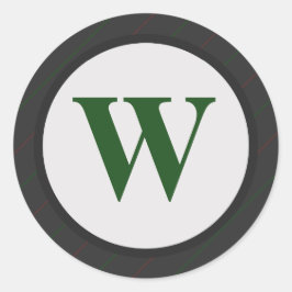 Aufkleber für den mit Monogramm Umschlag Aufkleber