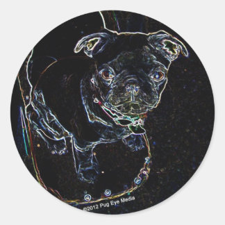 Aufkleber für den Mops der Skateboarding
