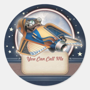 Aufkleber für den Namen der Rakete zurückrufen