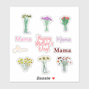 Aufkleber für den niedlichen Muttertag der Mutter 