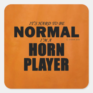 Aufkleber für den normalen Horn Player Square