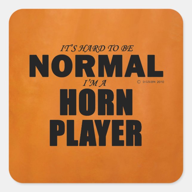 Aufkleber für den normalen Horn Player Square (Vorderseite)