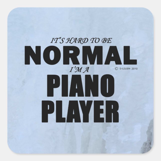 Aufkleber für den normalen Piano Player Square (Vorderseite)