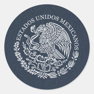 Aufkleber für den Pass Navy Blue Mexico