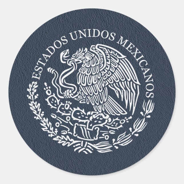 Aufkleber für den Pass Navy Blue Mexico (Vorderseite)
