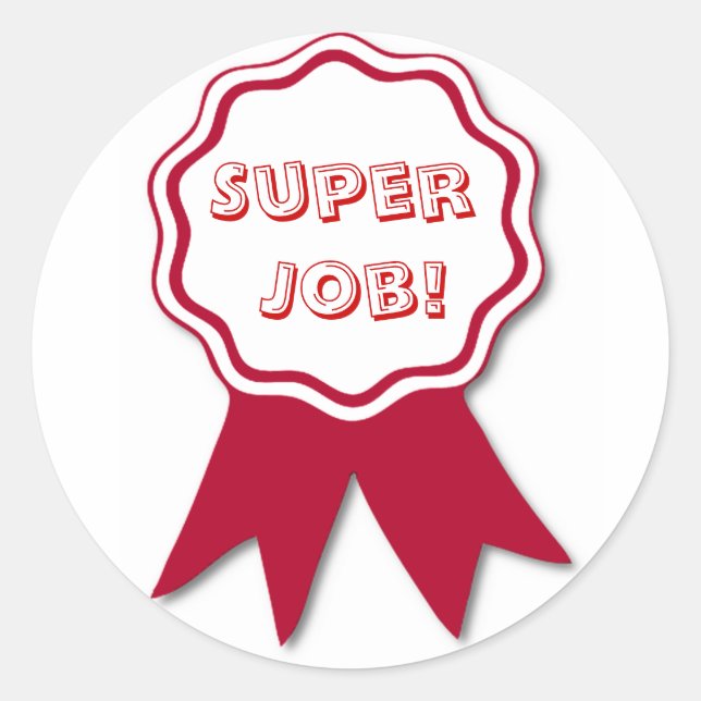 Aufkleber für den Red Ribbon-Preis für Lehrer (Vorderseite)