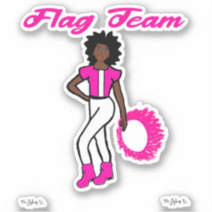 Aufkleber für den Ring des Flaggenteams ( Pink Pin