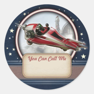 Aufkleber für den Rockenname im Retro-Format