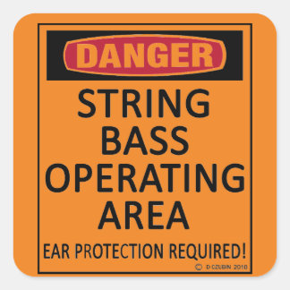 Aufkleber für den String-Bass-Operationsbereich