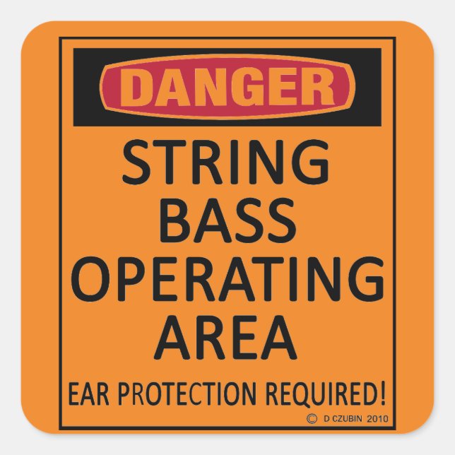Aufkleber für den String-Bass-Operationsbereich (Vorderseite)