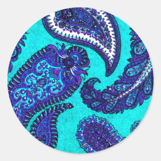 Aufkleber für den Umschlag Aufkleber Aqua Paisley