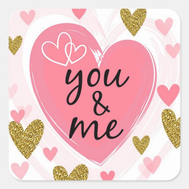 Aufkleber für den Valentinstag (Vorderseite)