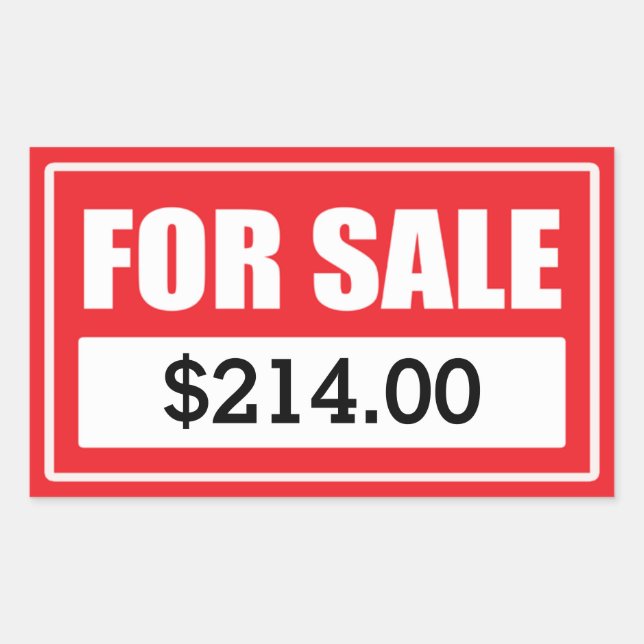 Aufkleber für den Verkauf (Vorderseite)