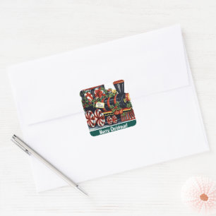 Aufkleber für den Vintagen Weihnachtszug