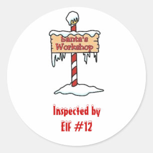Aufkleber für den Weihnachtswerkstatt