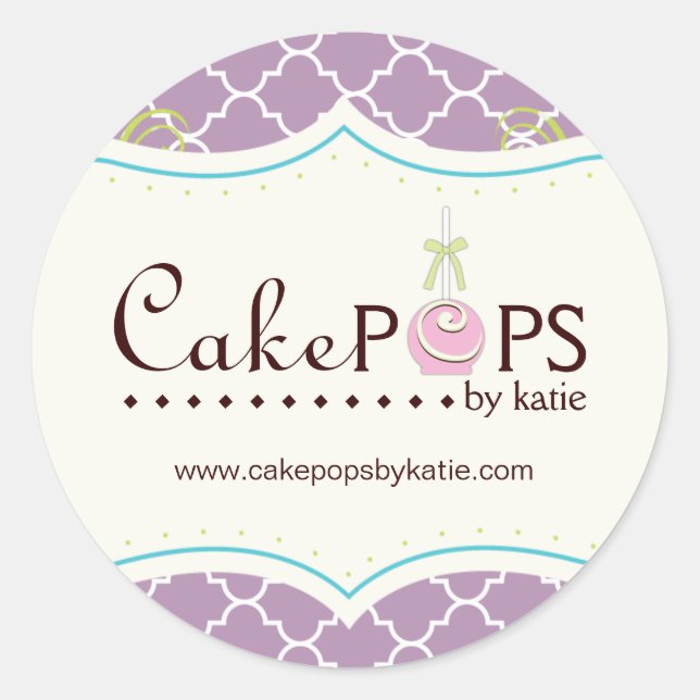 Aufkleber für den Whimsical Cake Pop (Vorderseite)