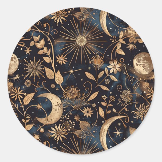 Aufkleber für den Whimsical-Umschlag in der Marine (Vorderseite)