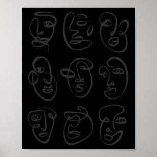 Aufkleber für die abstrakte Linienführung Poster