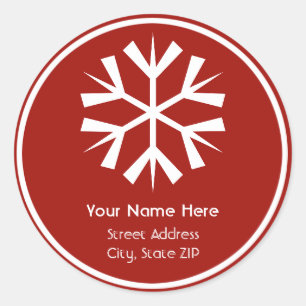 Aufkleber für die Adresse des Roten und Weißen Sch