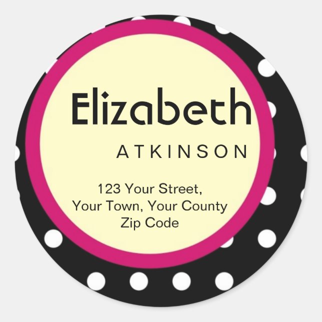 Aufkleber für die Adressenkennzeichnung (Vorderseite)