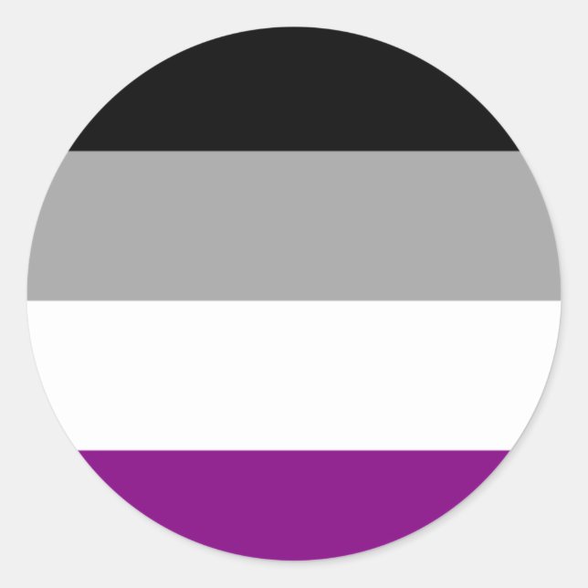 Aufkleber für die asexuelle Flagge (Vorderseite)