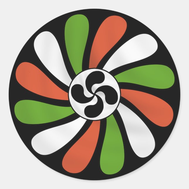 Aufkleber für die baskische Blume (Vorderseite)