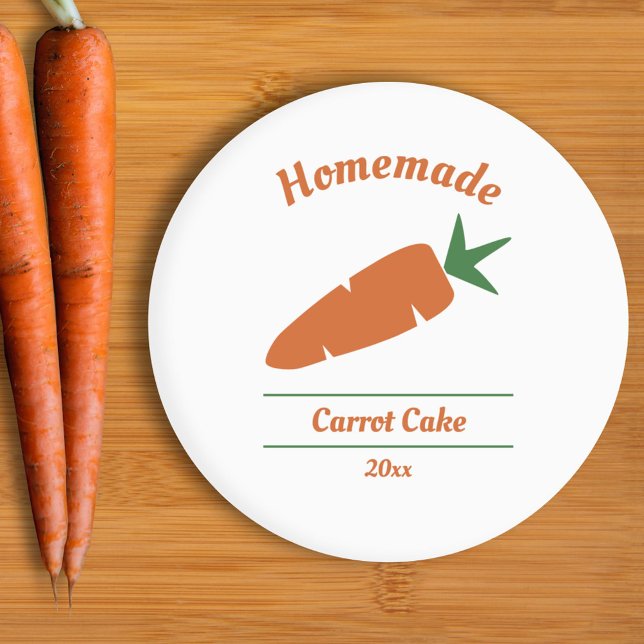Aufkleber für die bearbeitbare Karottenkuchen (Carrot Cake Label Sticker)