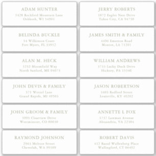 Aufkleber für die Beschriftung von "Simple Sage Gr