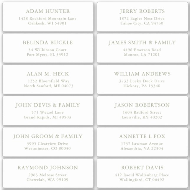 Aufkleber für die Beschriftung von "Simple Sage Gr (Vorderseite)