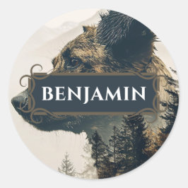 Aufkleber für die Bezeichnung des rustikalen Hunde