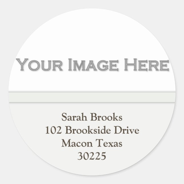 Aufkleber für die Bildadresse hinzufügen (Vorderseite)